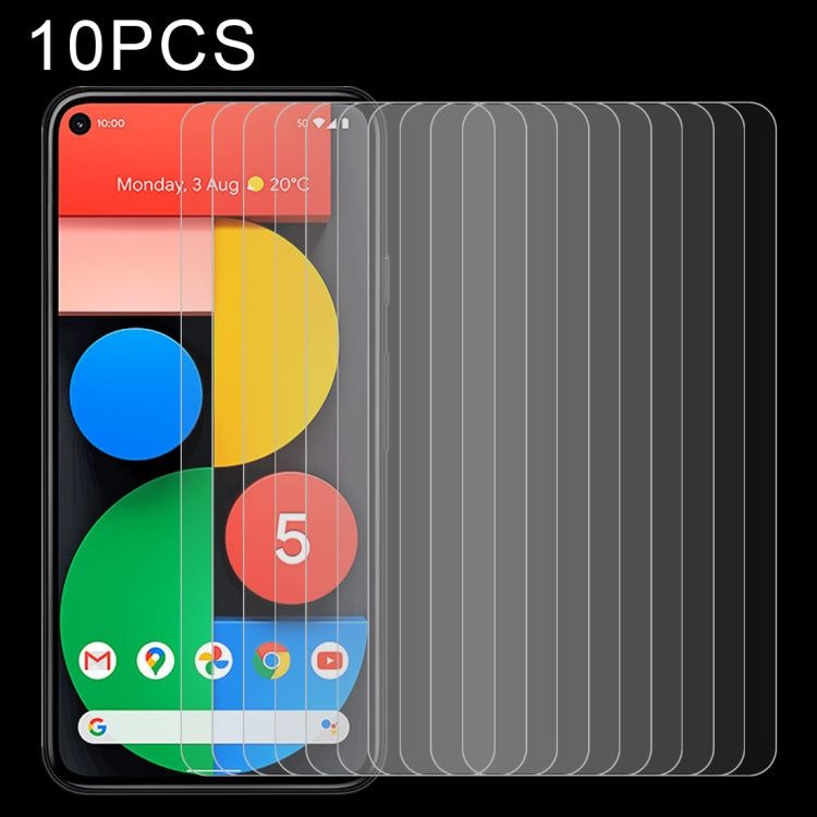 10-pack tempered glass screen protectors with 2.5D curved edges, clear finish