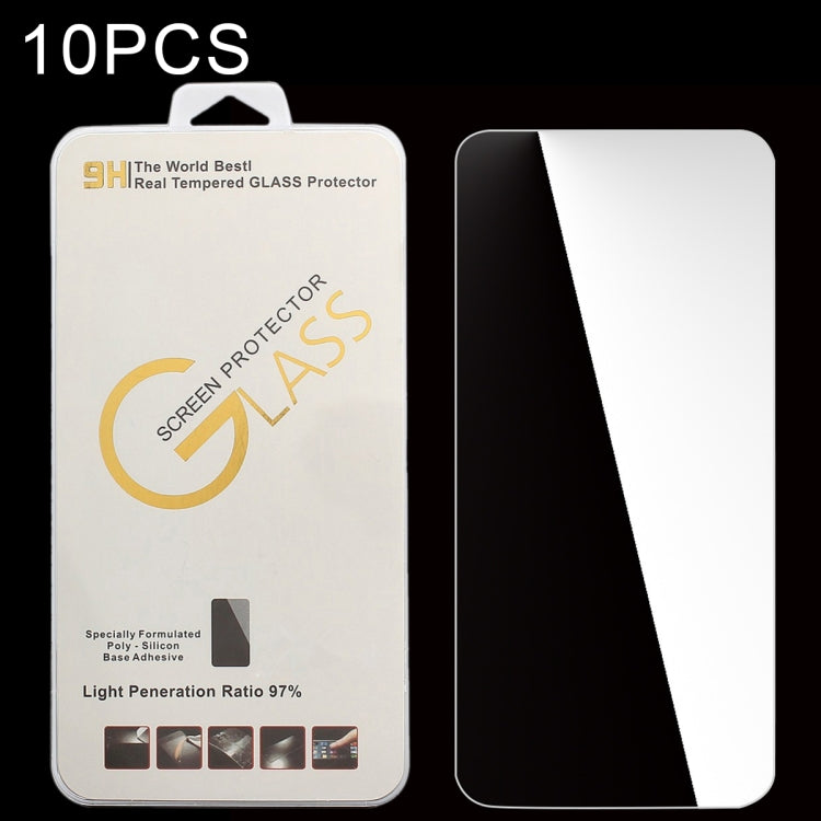 Tempered glass screen protector, 2.5D curved edge, 10-pack retail packaging