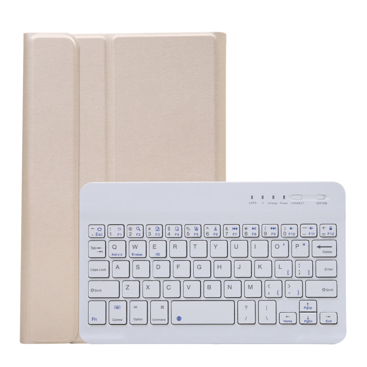Rose gold folio tablet case with built-in Bluetooth keyboard and protective cover