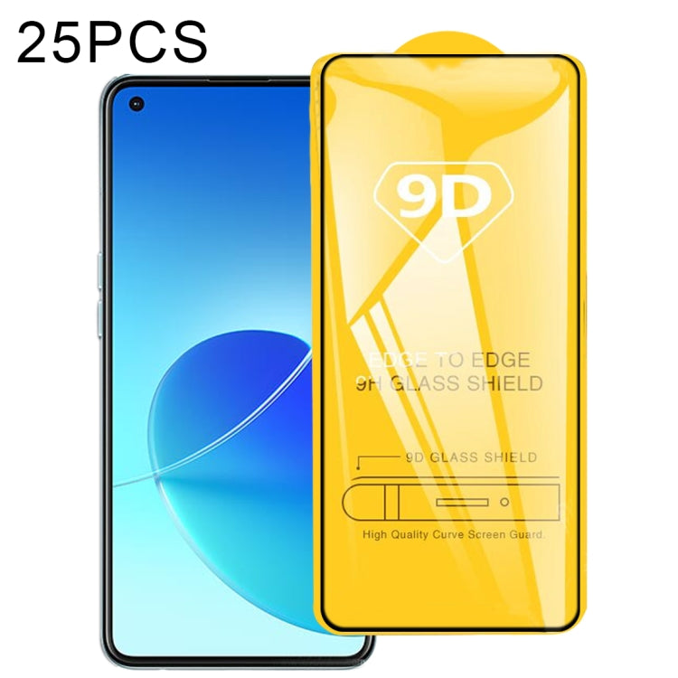 25-piece 9D full-glue tempered glass screen protector films, phone compatibility