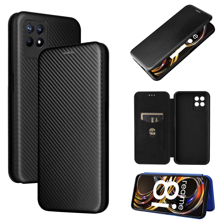 Black magnetic flip phone case with carbon fiber texture, card slot, TPU/PC/PU