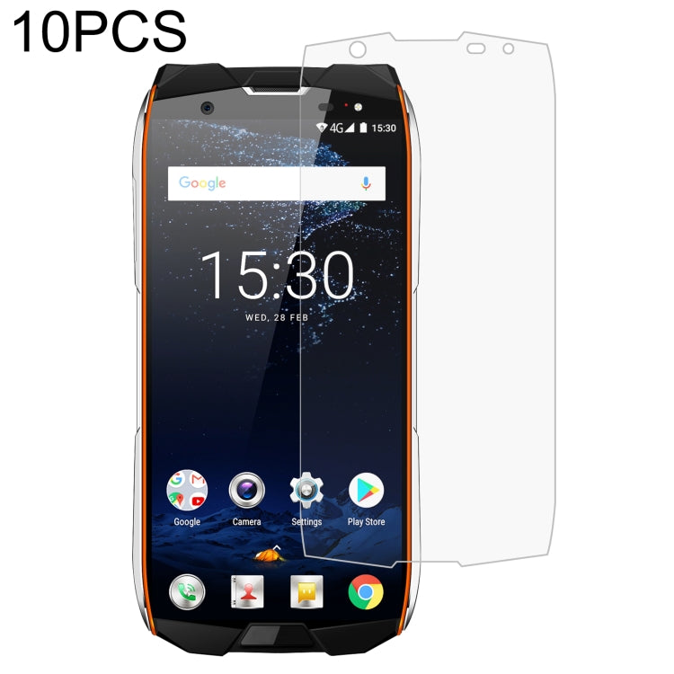 Tempered glass screen protector set (10 pack) for rugged smartphone, clear screen cover