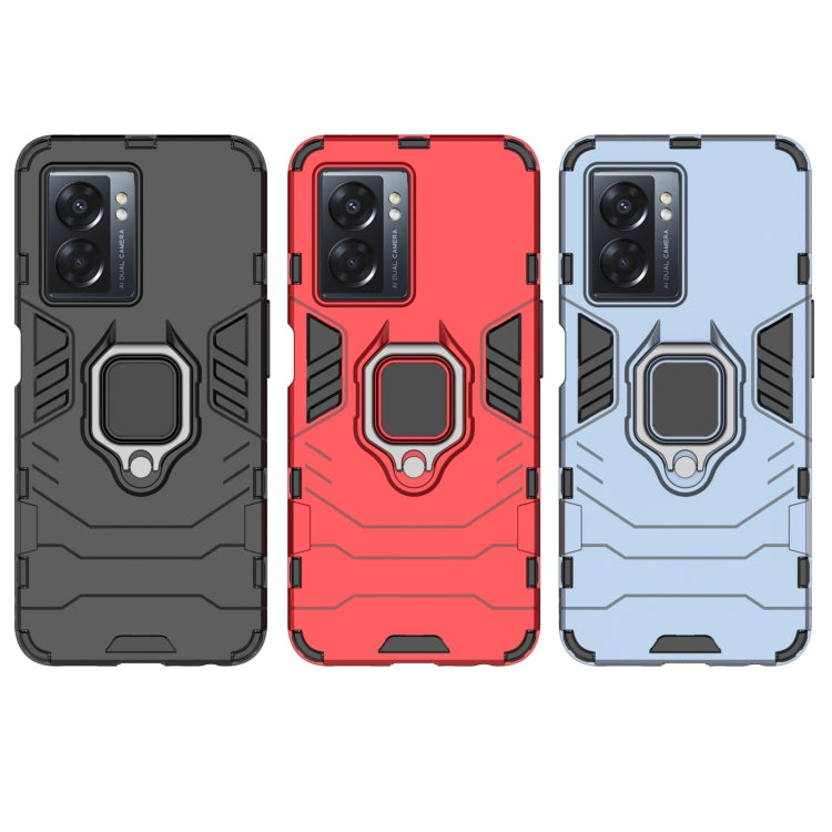 Magnetic ring holder phone case for OPPO A57 5G, three colors: black, red, light blue