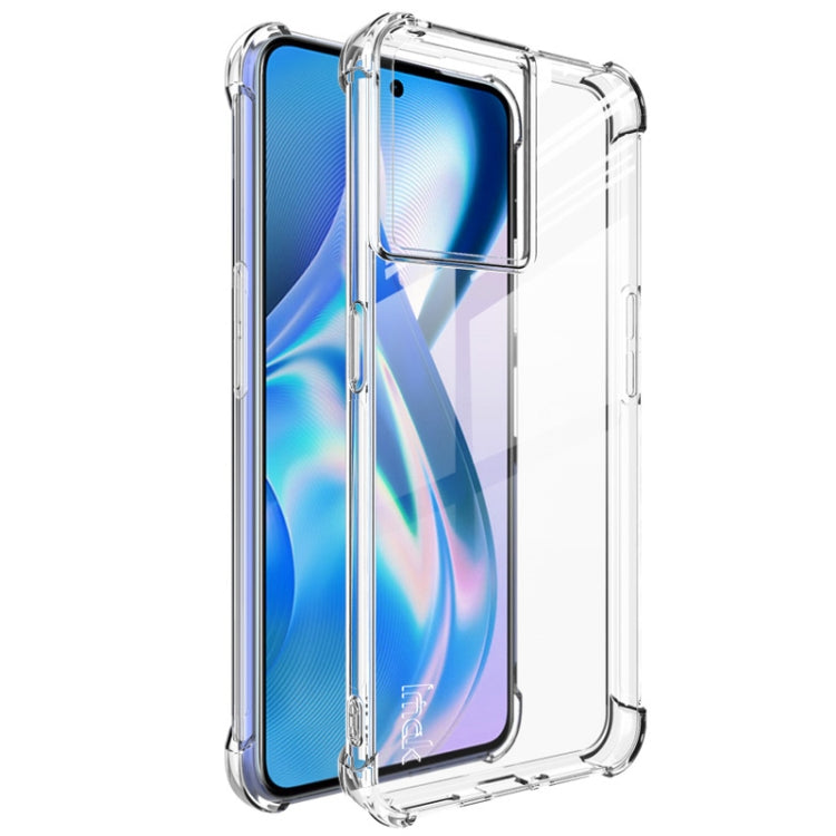 Clear TPU shockproof phone case with camera cutout and raised screen edges