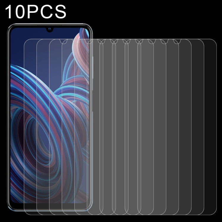 10-pack 2.5D tempered glass screen protectors, clear, curved edge fit