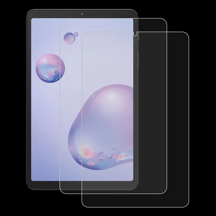 Tablet tempered glass screen protector set, clear coverage with anti-bubble adhesive