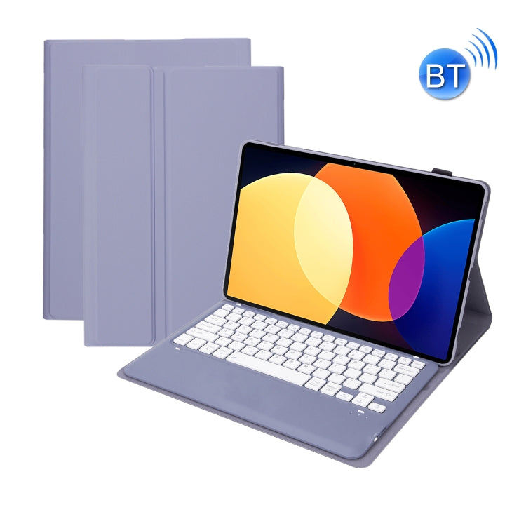 Purple tablet leather case with detachable cover and Bluetooth keyboard
