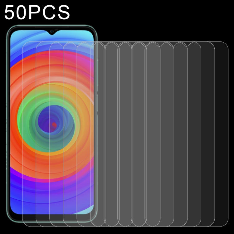 Set of 50 tempered glass screen protectors for a smooth, clear screen view