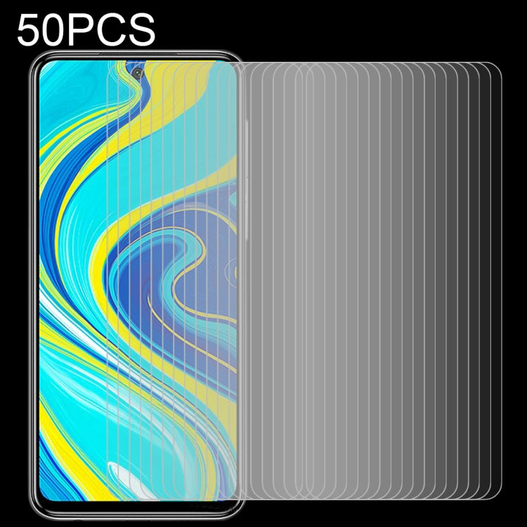 50-pack clear 2.5D curved tempered glass half-screen protector film, precise fit