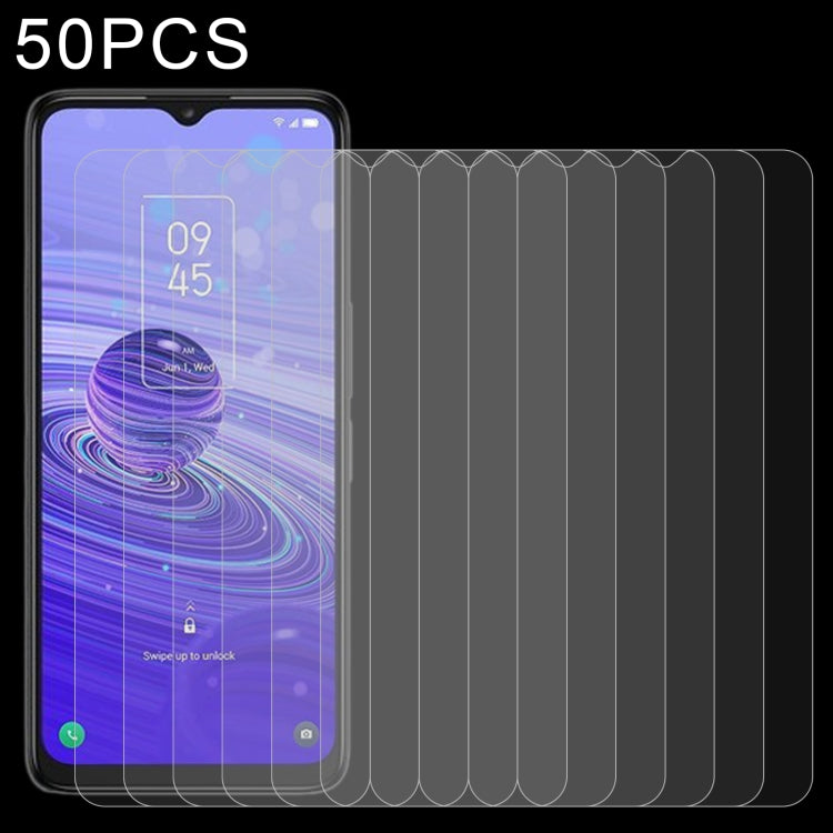 Tempered glass screen protector set, 50 pcs, touchscreen coverage, 2.5D