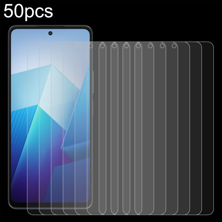 50-pack clear tempered glass screen protectors for smartphone screen protection