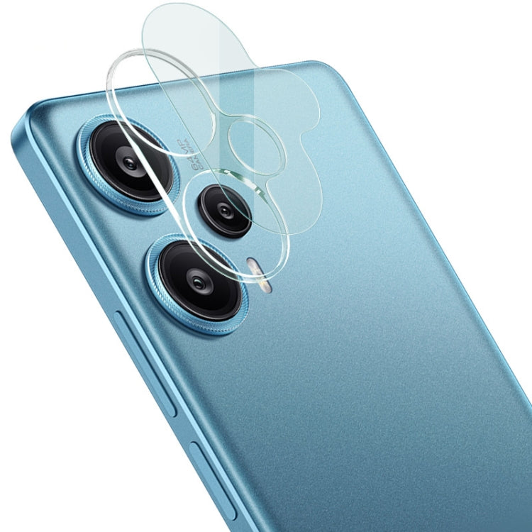 Clear integrated lens film on blue phone back covering rear camera lenses