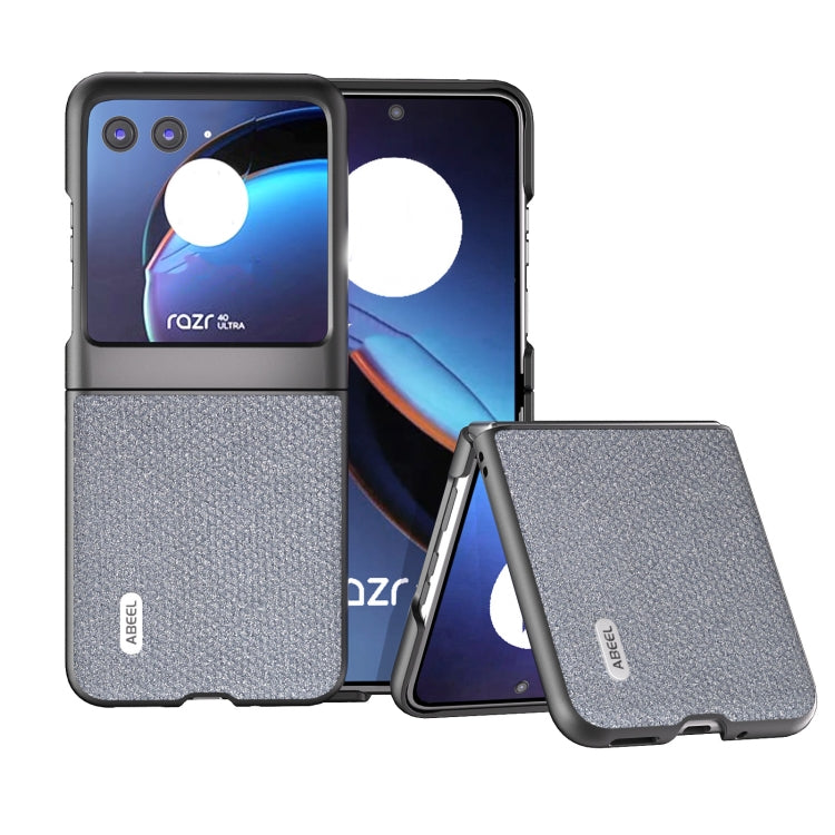 Gray diamond-texture phone case with black trim, for Motorola Razr