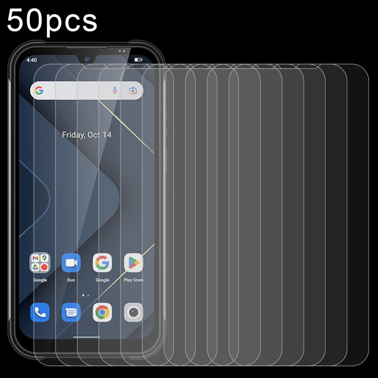 Tempered glass screen protector set shown on a smartphone front with layered protectors