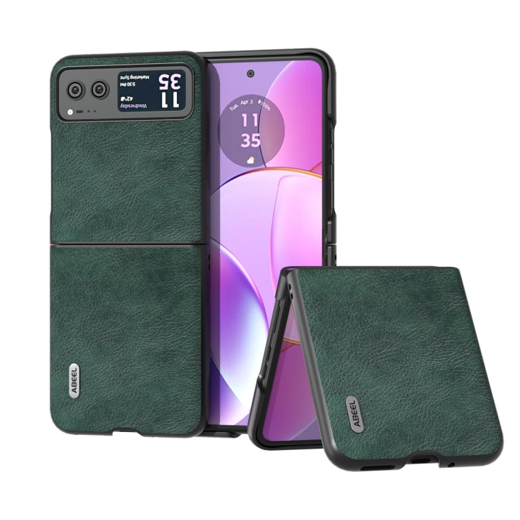 ABEEL Dual Color Lichi Texture PU Phone Case, For Motorola Razr 40