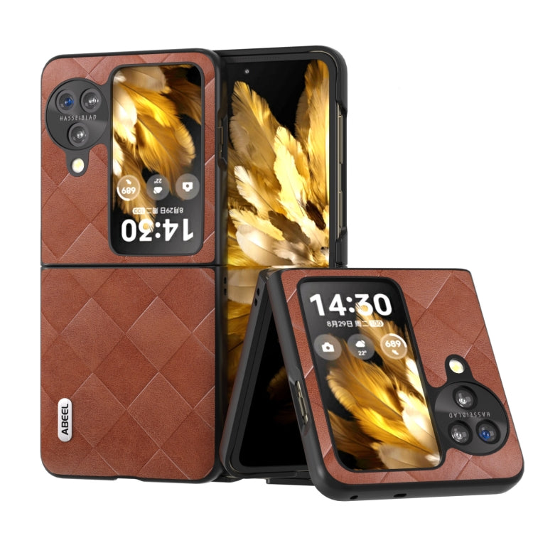 Red PU plaid phone case with front window and folding stand