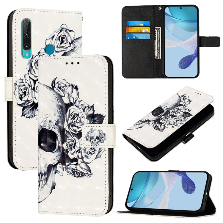 3D Painting Horizontal Flip Leather Phone Case, For Huawei Enjoy 9s / P Smart 2019