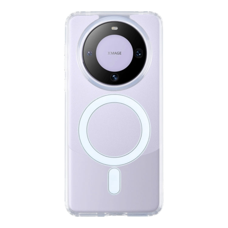 Lavender clear MagSafe phone case with circular magnetic ring for Huawei Mate 60 Pro