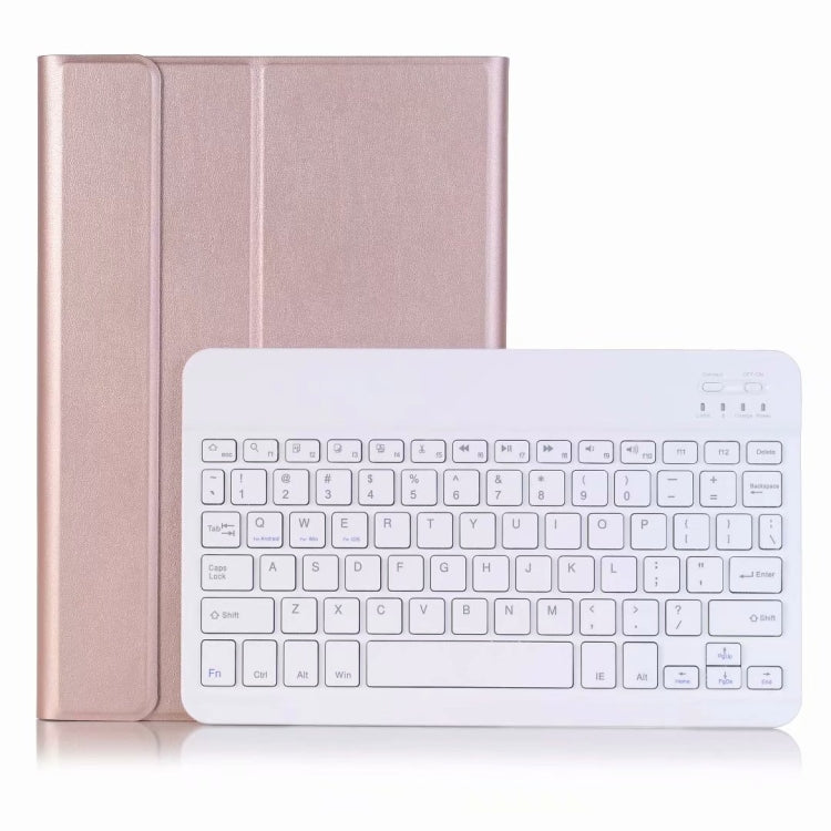 Rose gold ultra-thin detachable keyboard leather case with stand for tablet
