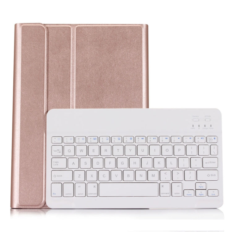 Rose-gold folio leather case with detachable Bluetooth keyboard