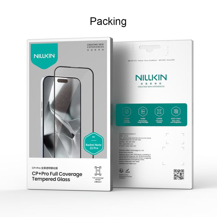 NILLKIN CP+Pro 9H Explosion-proof Tempered Glass Film, For Redmi Note 15 Pro 5G Global 163.6mm, For Redmi Turbo 4 Pro, For Redmi Turbo 4, For Redmi K80 / K80 Pro, For Redmi Note 14 4G / 5G