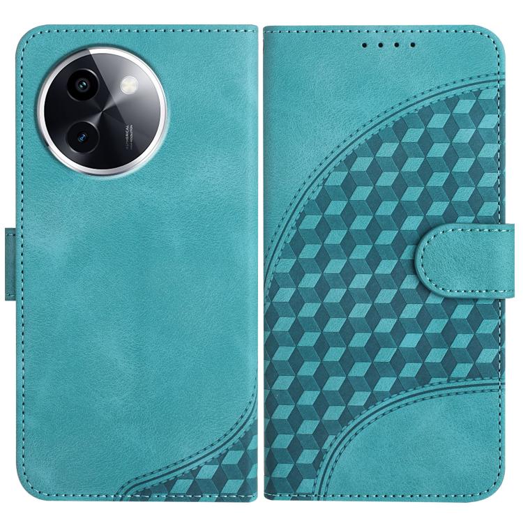 Elephant Head Embossed Phone Leather Case with Lanyard, For vivo Y200i
