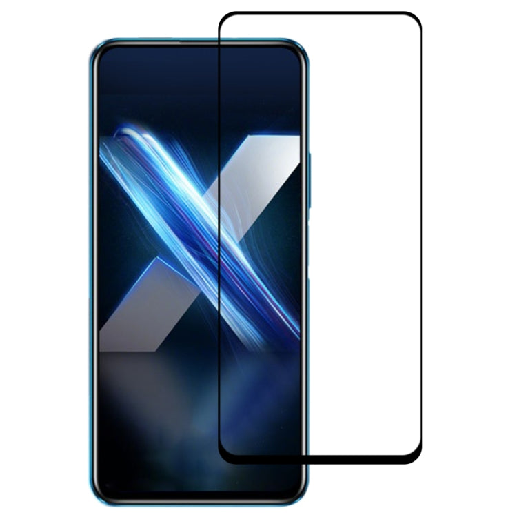 Full-coverage tempered glass screen protector film with adhesive, for smartphone screen, clear