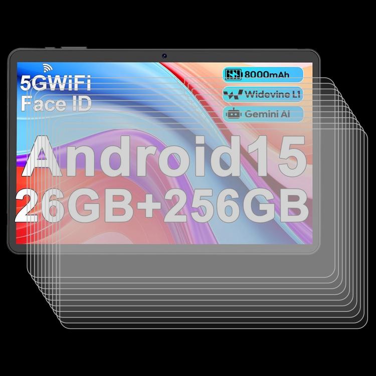 25-pack tempered glass screen protectors for a 10.1-inch tablet, stacked set