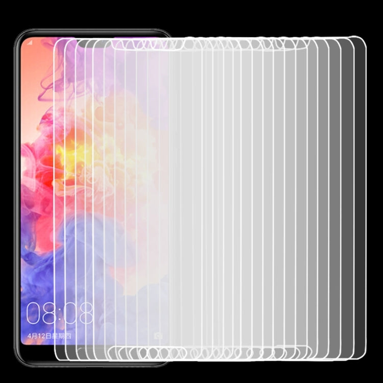 Stacked tempered glass screen protectors with rounded 2.5D edges for Huawei P20 Pro