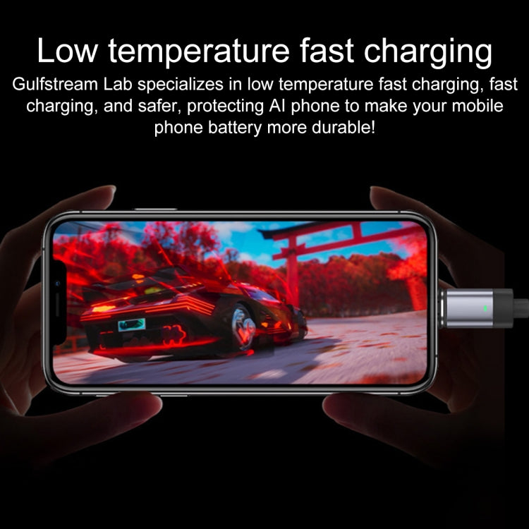 Magnetic charging cable connected to phone for fast charging on the go