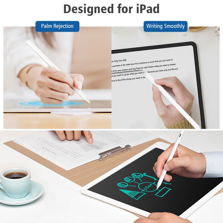 White capacitive stylus pen for writing on a tablet screen