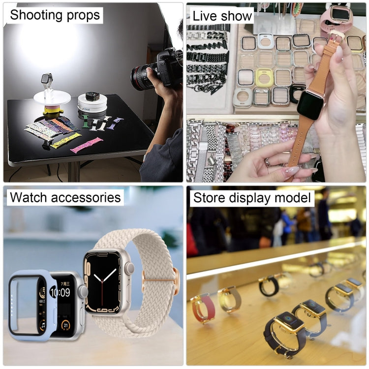 Black smartwatch dummy display model with detachable strap for watch-strap photography