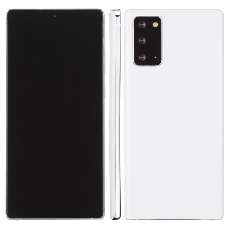 Dummy smartphone display model set: black and white backs with camera modules.