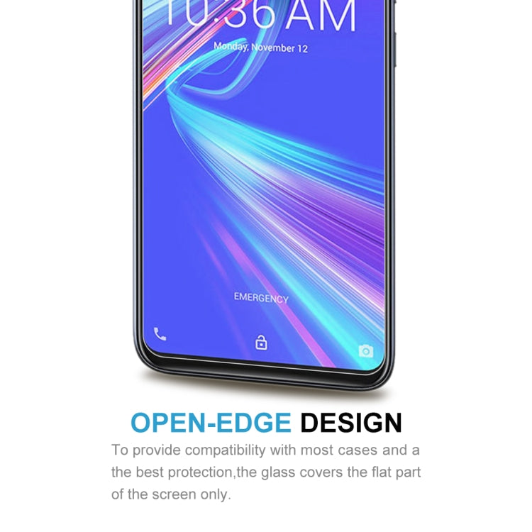 Tempered glass screen protector with open-edge design for flat screen coverage