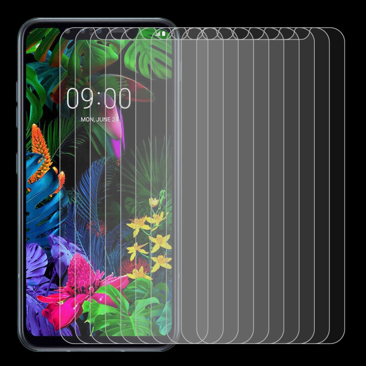 LG G8s tempered glass screen protectors, 10-pack, clear curved overlay