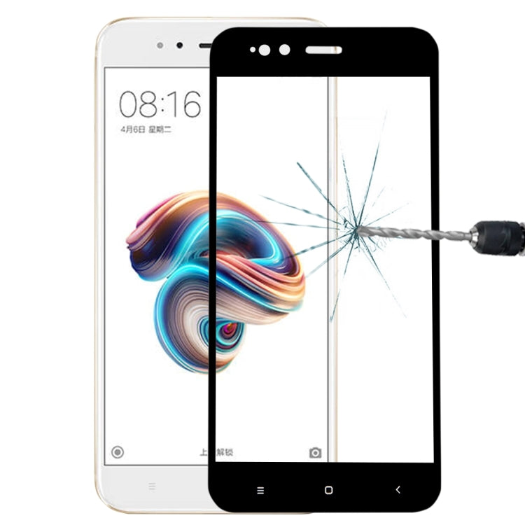 Black tempered glass screen protector for Mi 5X with impact-shielded display