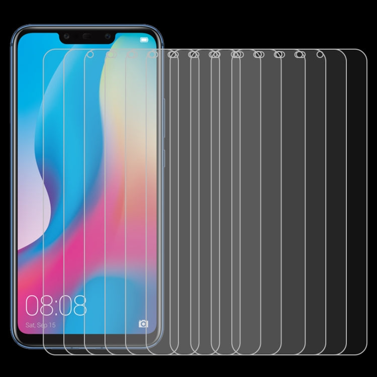50-pack tempered glass screen protectors aligned on a phone display