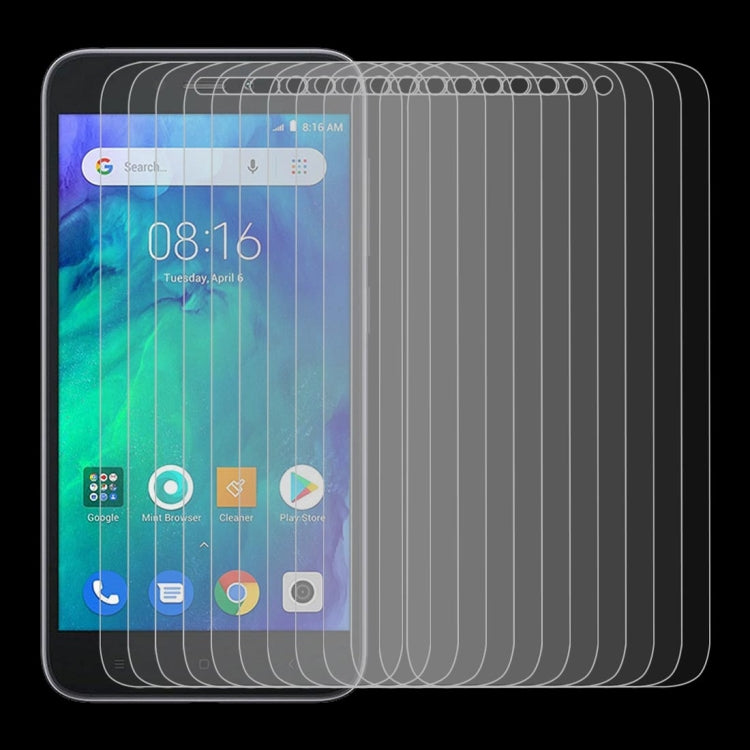 Pack of multiple tempered glass screen protectors for Redmi Go phone display