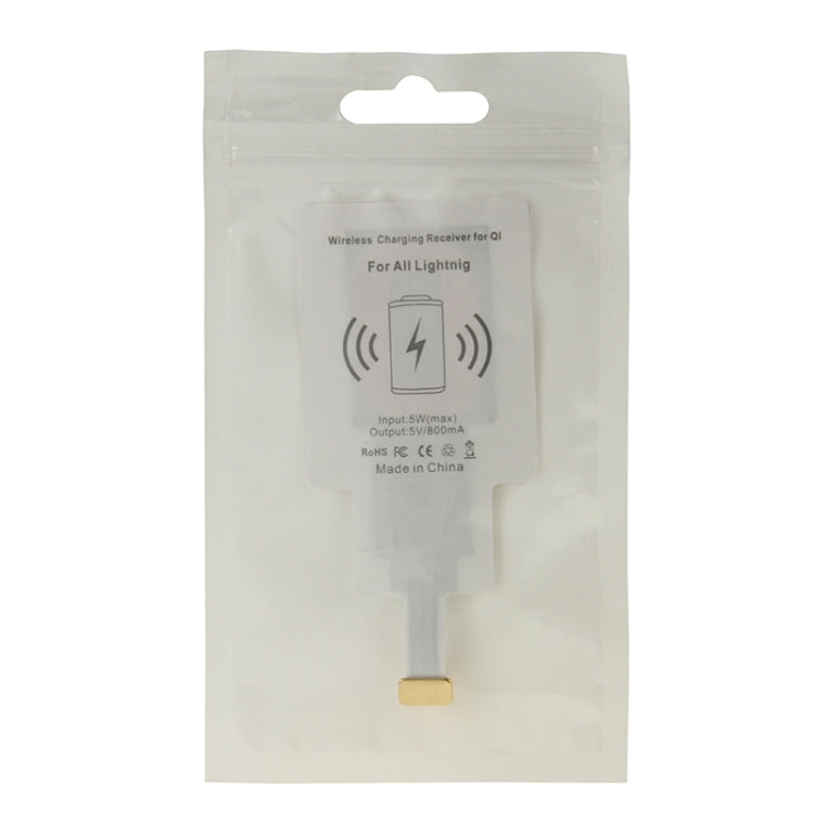Qi wireless charging receiver in sealed bag, 8-pin connector