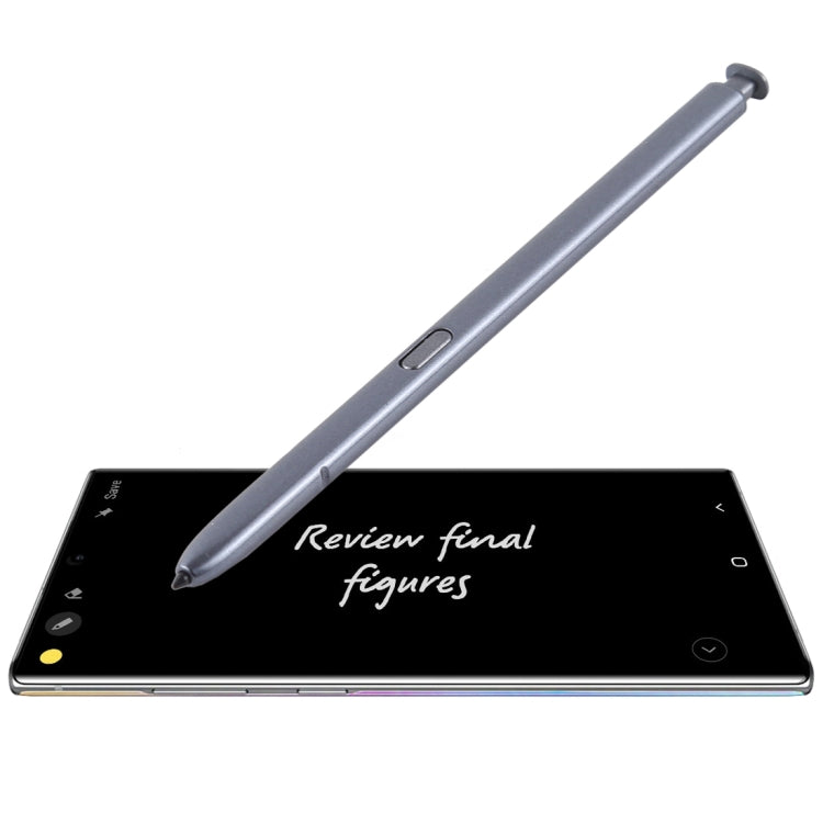 Capacitive touch screen stylus pen, grey with side button