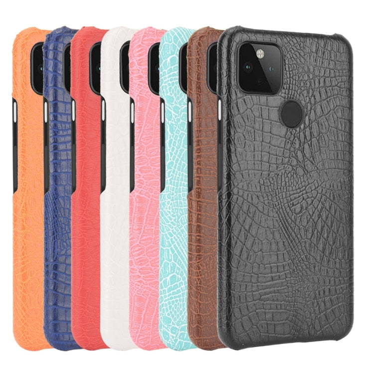 For Google Pixel 4a 5G Shockproof Crocodile Texture PC + PU Case, For Google Pixel 4a 5G