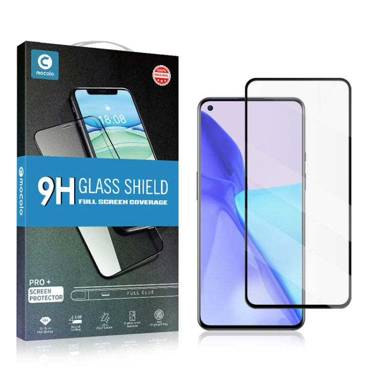 mocolo 9H glass shield screen protector kit for OnePlus 9 with full-glue panel
