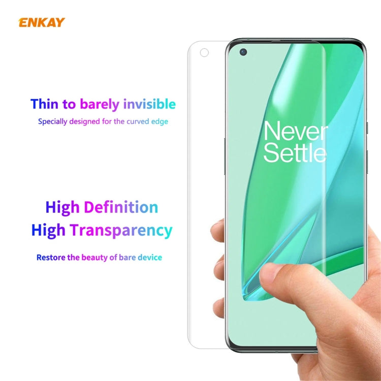ENKAY clear curved screen protector film for OnePlus 9 Pro, thin edge fit