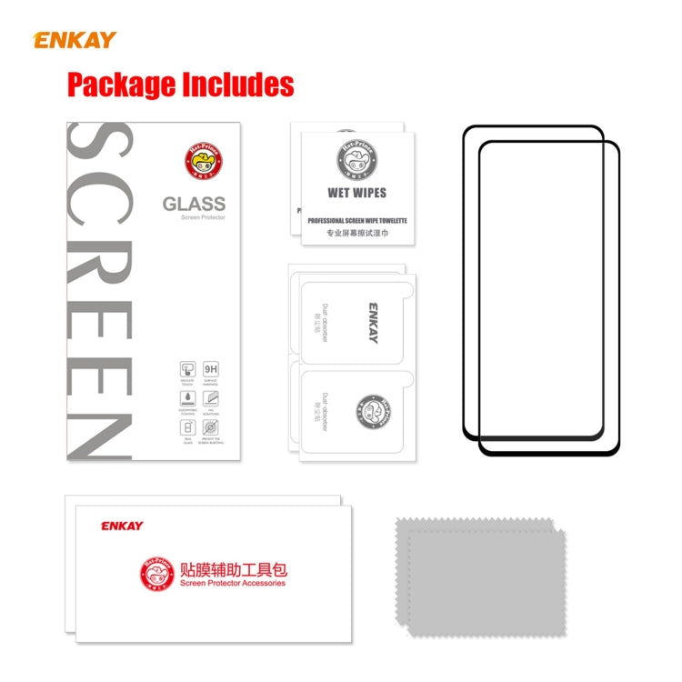 Tempered glass screen protector package includes glass, wet wipes, and accessories