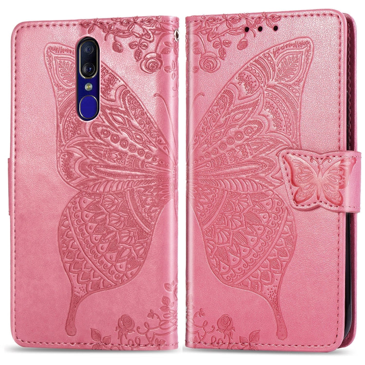 Butterfly Love Flowers Embossing Horizontal Flip Leather Case for OPPO F11 with Holder & Card Slots & Wallet & Lanyard, For OPPO F11