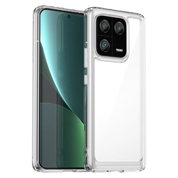Clear acrylic TPU phone case with raised camera cutout