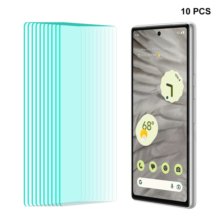 ENKAY tempered glass screen protector for Google Pixel 7a, 10-pack, clear 2.5D glass