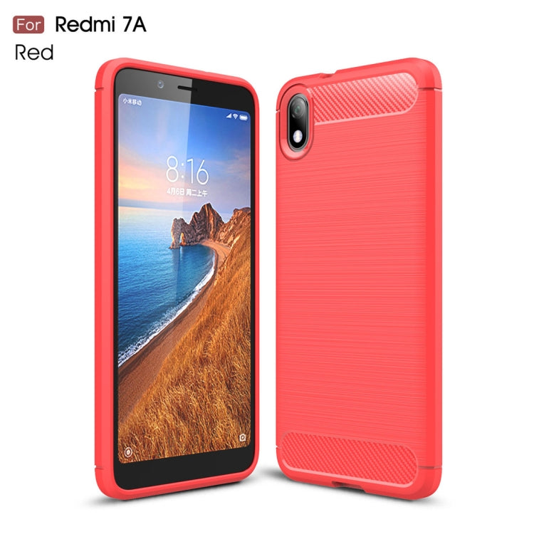 Brushed Texture Carbon Fiber TPU Case for Xiamo Redmi 7A