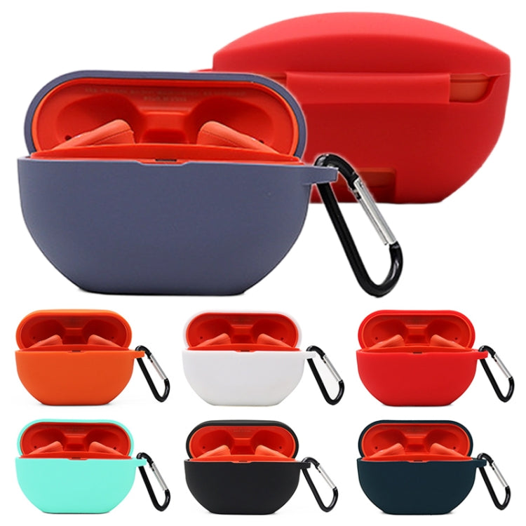 Silicone earbuds protective cases with carabiner, assorted colors