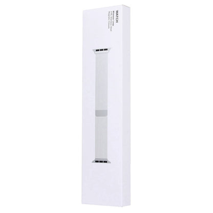 White watchband storage box with strap window and printed insert